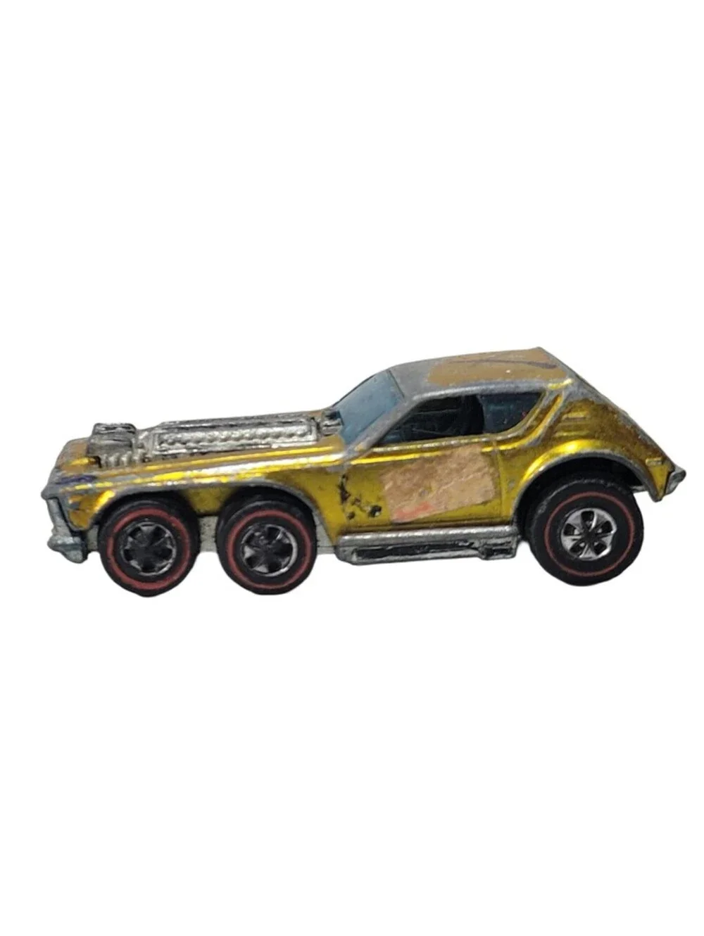 Hot Wheels Redline Gold OPEN FIRE Gold HK Dark Interior